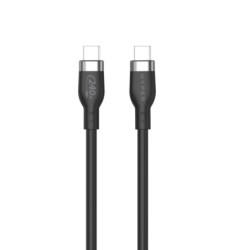 Hyper&Acirc;&reg; Silikon USB-C zu USB-C Ladekabel 1m (240W, Schwarz)