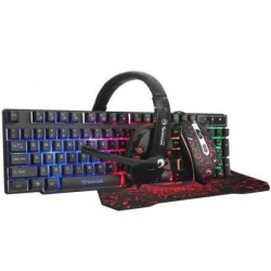 Scorpion CM370 Pack 4 en 1 Gaming Teclado con Retroiluminacion RGB + 