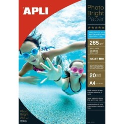 Apli Papel Fotografico Photobright Resistente Al Agua A4 265g 20 Hojas