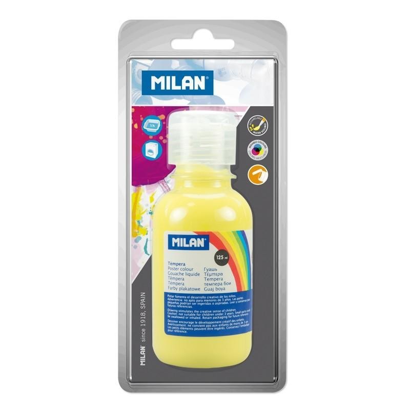 Milan Botella de Tempera 125 ml - Tapon Dosificador - Secado Rapido -