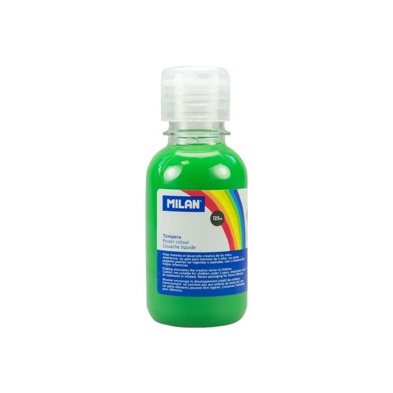 Milan Botella de Tempera 125ml - Tapon Dosificador - Secado Rapido - 