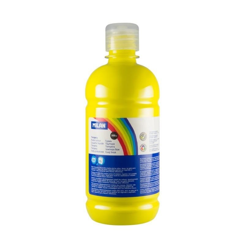 Milan Botella de Tempera 500ml - Tapon Dosificador - Secado Rapido - 