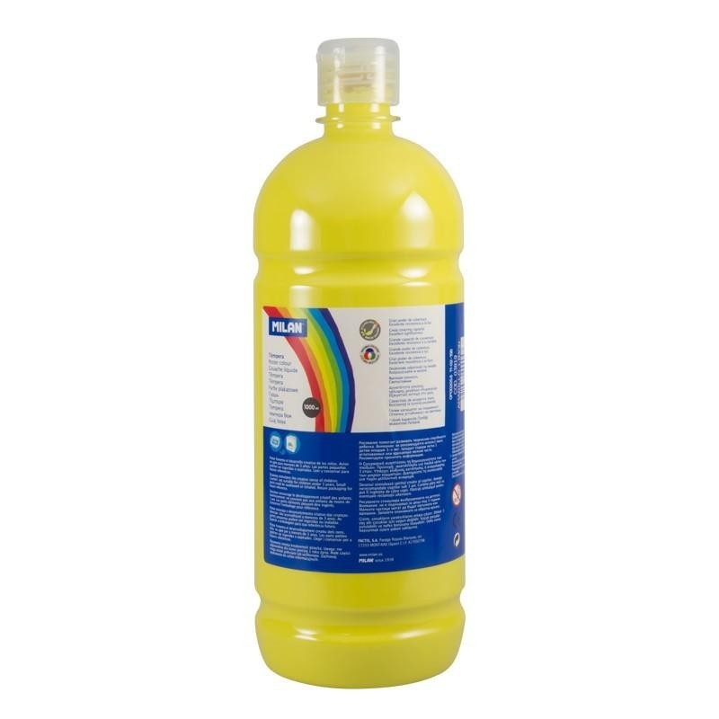 Milan Botella de Tempera 1000ml - Tapon Dosificador - Secado Rapido -