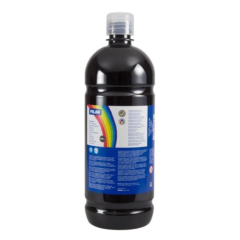 Milan Botella de Tempera 1000ml - Tapon Dosificador - Secado Rapido -