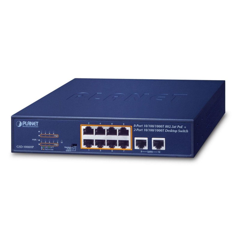 8-Port 10/100/1000T 802.3at