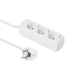 3-way Schuko Socket 1.8M White