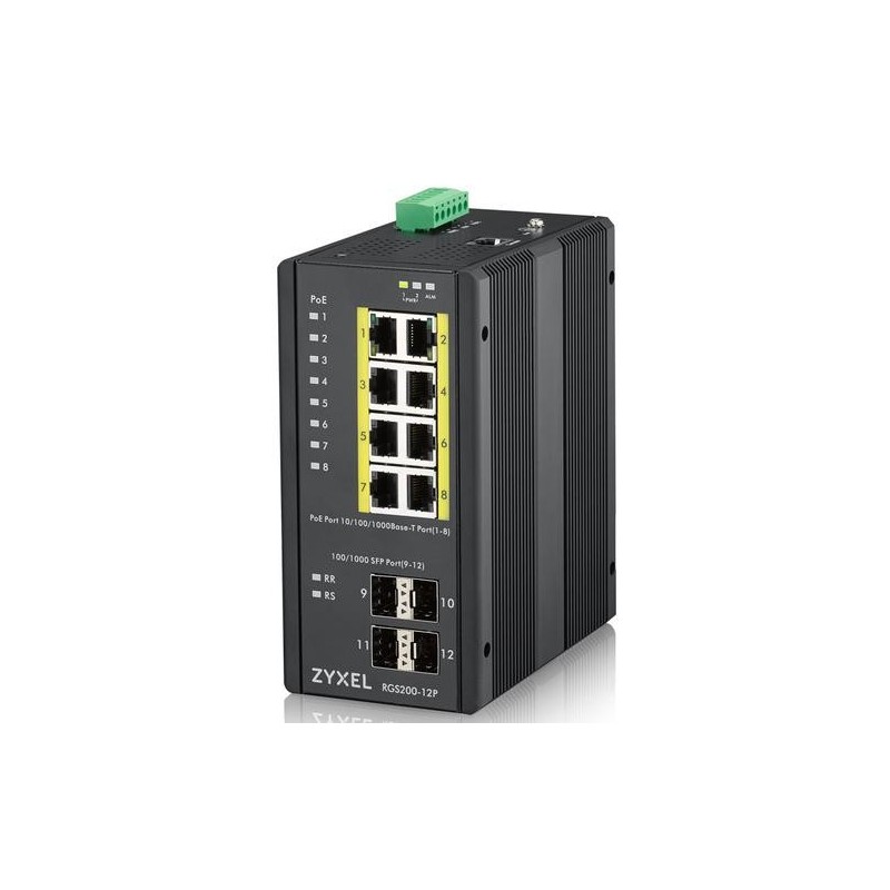 Zyxel RGS200-12P Gestito L2 Gigabit Ethernet (10/100/1000) Supporto P