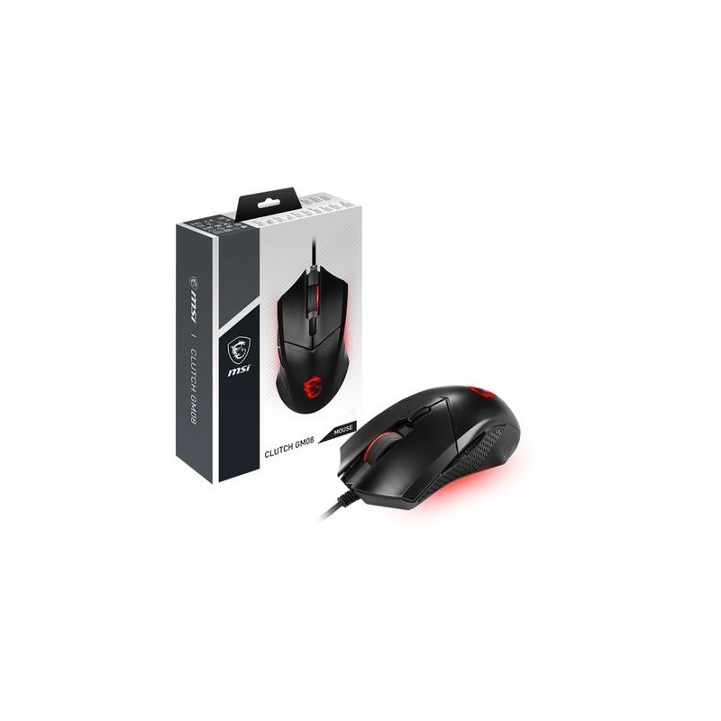 MSI Clutch GM08 mouse Ambidestro USB tipo A Ottico 4200 DPI (MOU USB 