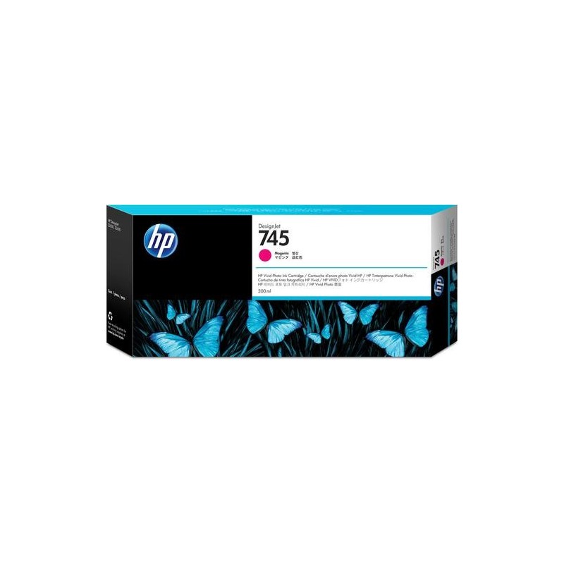 HP Cartuccia Inchiostro Magenta DesignJet 745, 300 ml