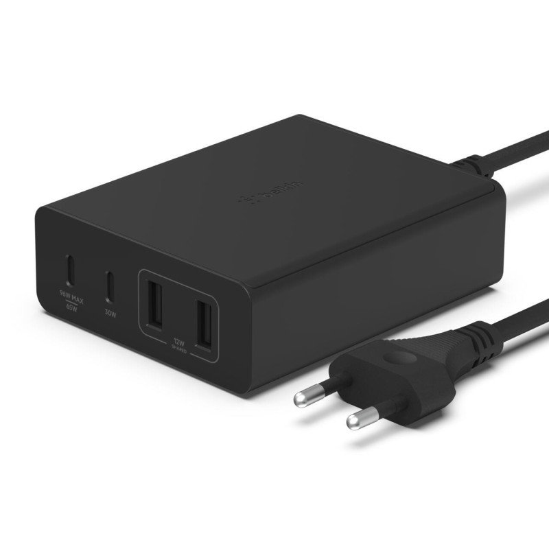 Belkin WCH010vfBK Nero Interno (BELKIN 108W 4-PORT GAN CHARGER - 2X U