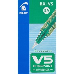 Pilot V5 Hi-Tecpoint Liquid Ink Rollerball Pen 0.5mm Tip 0.3mm Line G