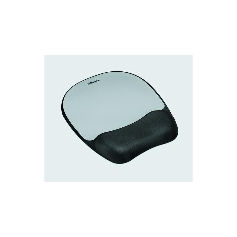 Fellowes 9175801 tappetino per mouse Nero, Argento (Fellowes 9175801 