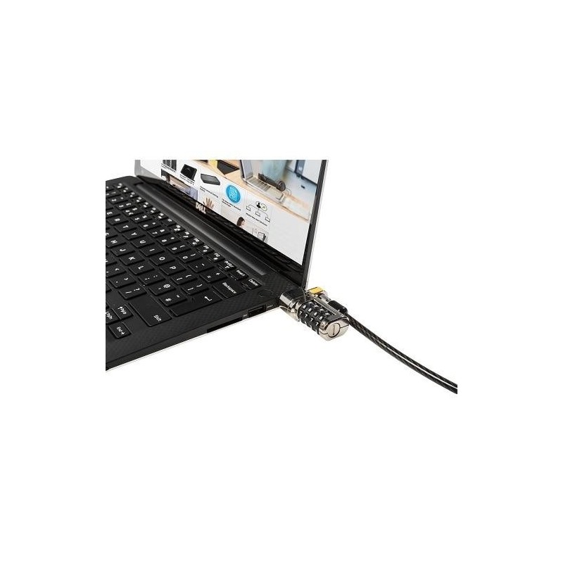 DELL 461-AAEU cavo di sicurezza Nero, Cromo 1,8 m