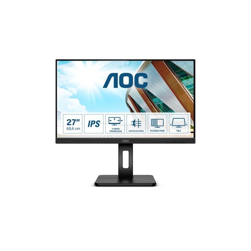 AOC P2 27P2Q Display LED 68,6 cm (27&quot;) 1920 x 1080 Pixel Full HD Nero