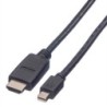 Cavo VALUE Mini DisplayPort, Mini DP - HDTV, M/M, 1 m