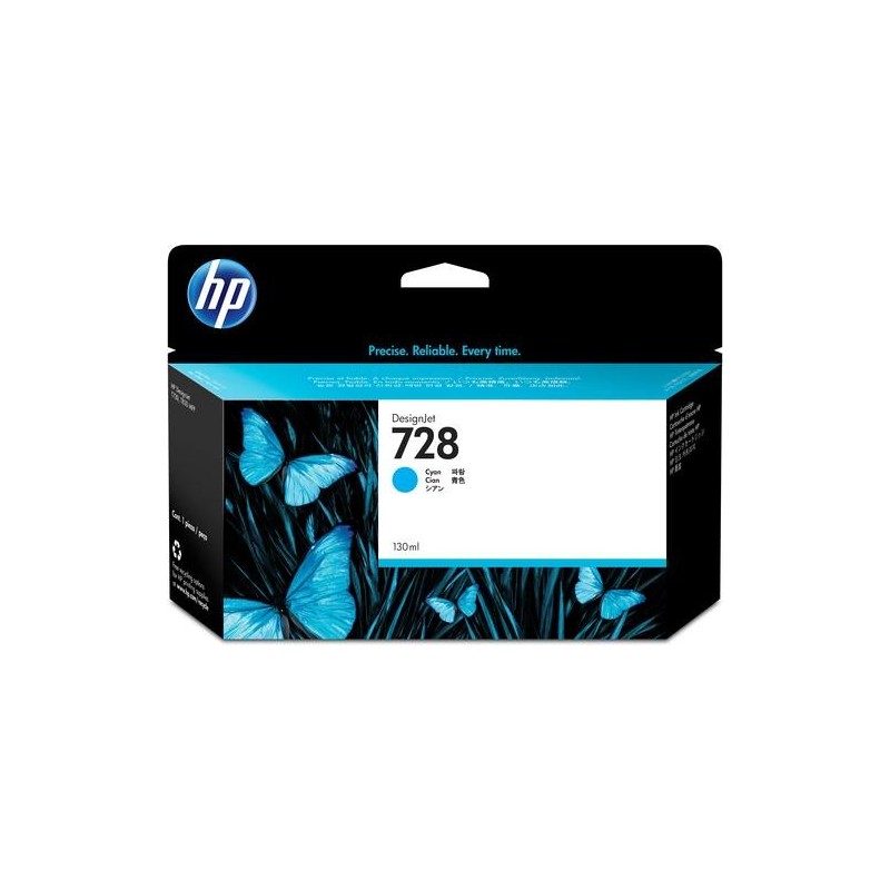 HP Cartuccia inchiostro ciano DesignJet 728, 130 ml