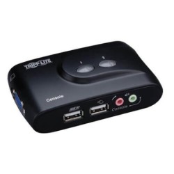 Tripp Lite B004-VUA2-K-R switch per tastiera-video-mouse (kvm) Nero