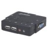 Manhattan 151252 switch per tastiera-video-mouse (kvm) Nero