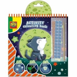 SES CREATIVE 3-in-1 Activity Glow-in-the-Dark Colouring Book Three Y