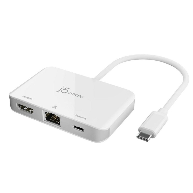 j5create JCA351-N Adattatore Ethernet da USB-CÂ® a HDMIâ¢ 4K U