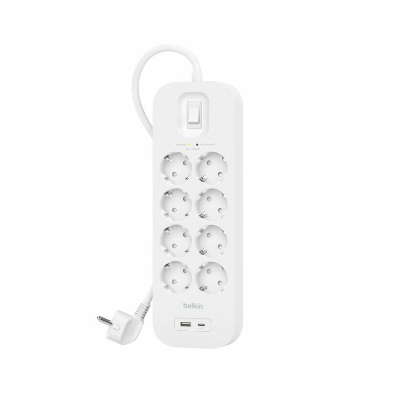 Belkin SRB003VF2M protezione da sovraccarico Bianco 8 presae AC 2 m