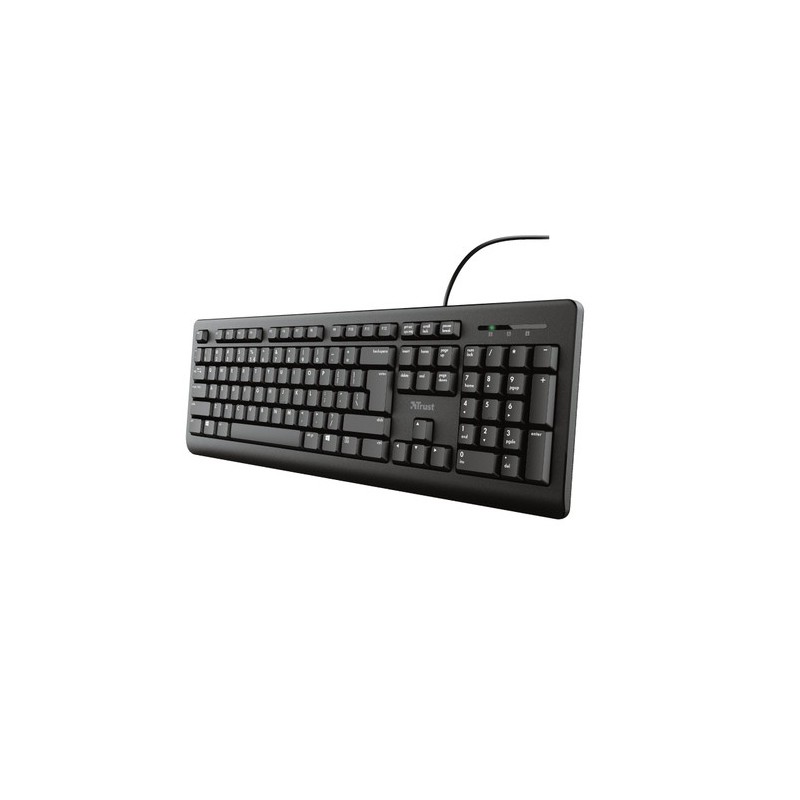 Trust TK-150 tastiera USB QWERTY Inglese UK Nero