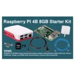 RASPBERRY PI4B - 8GB - FULL KIT - WITH RED / WHITE HOUSING