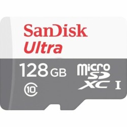 128GB ULTRA LITE WHITE/GRAY - MICROSDXC 100MB/S CLASS 10 UHS-I