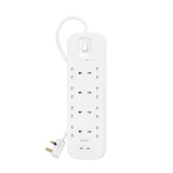 Belkin Connect Bianco 8 presae AC 2 m POWER STRIP WITH OVERVOLTAGE