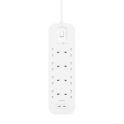 Belkin Connect Bianco 8 presae AC 2 m POWER STRIP WITH OVERVOLTAGE