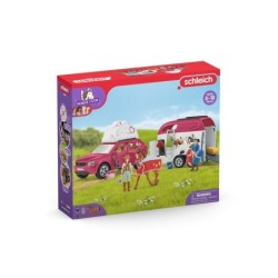 Avventura Schleich con rimorchio per auto e cavalli 42535