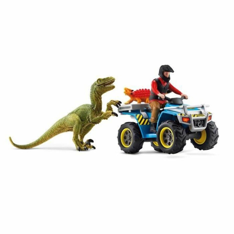 Schleich Fuga dal Velociraptor su Quad 41466