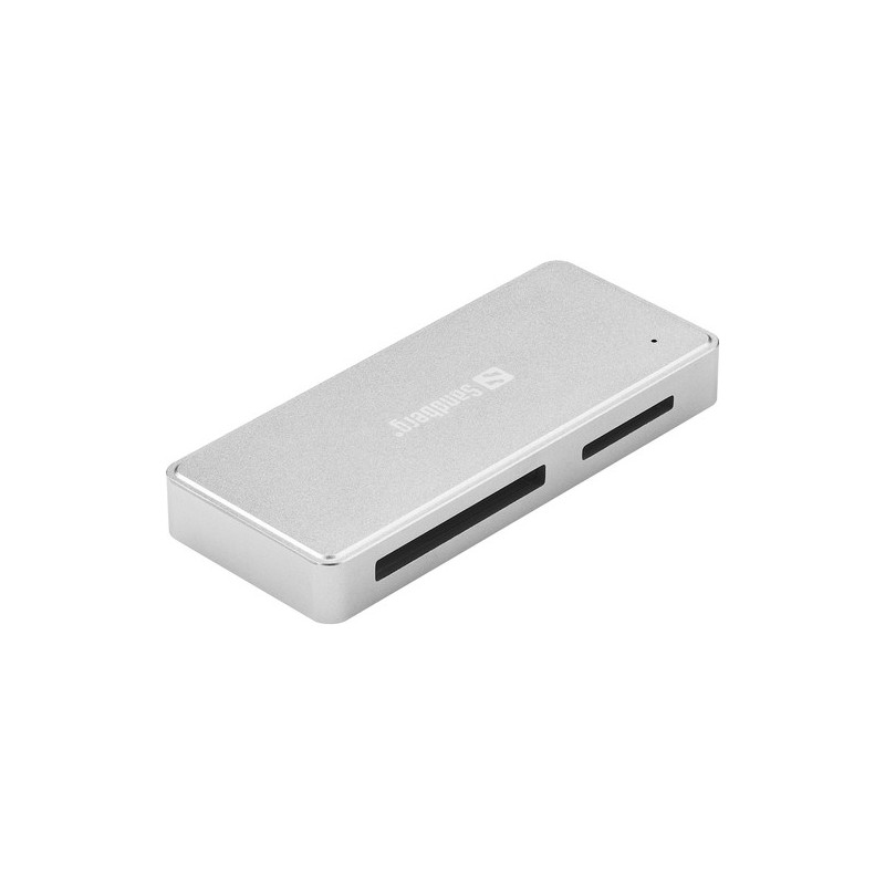 Sandberg 136-42 lettore di schede USB 32 Gen 1 31 Gen 1 Argento