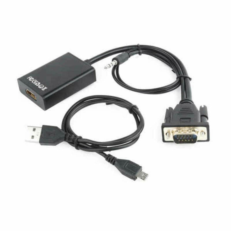 Adattatore audio/da VGA a HDMI CableXpert nero A-VGA-HDMI-01