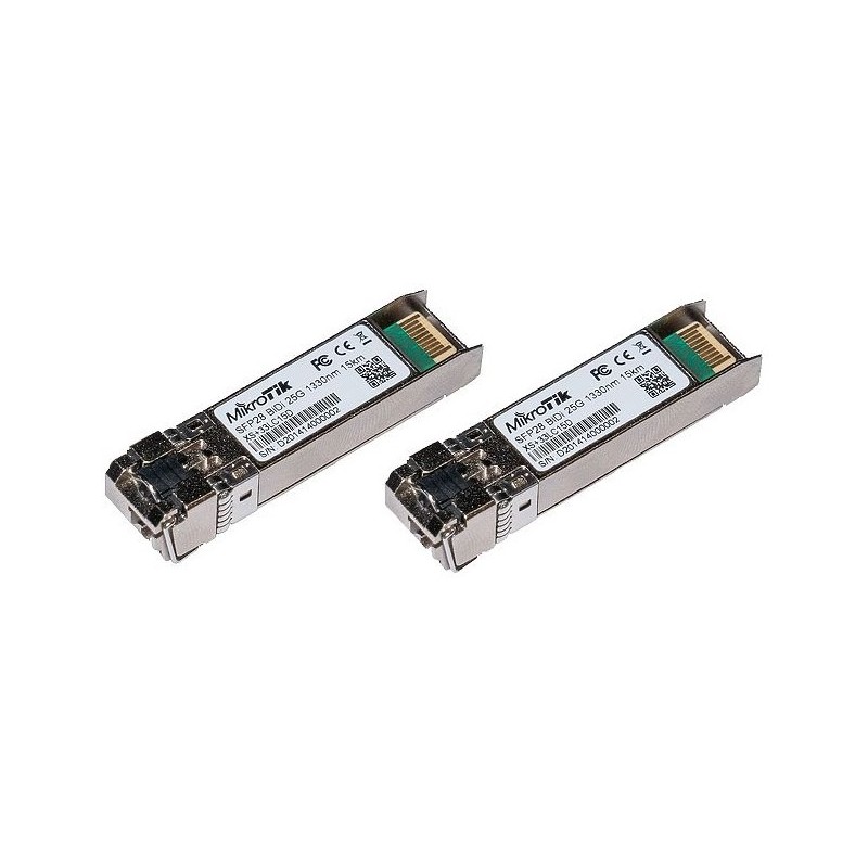 MikroTik pair of bidirectional SFP/SFP+/SFP28 modules 1/10/25G 15km