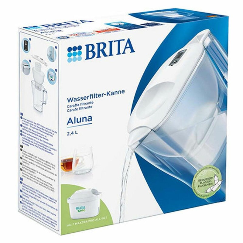 Filtro per acqua da tavolo BRITA Aluna bianco incluso 1 filtro