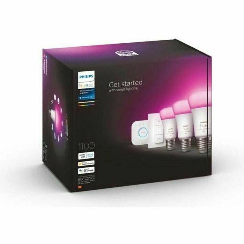 Philips Hue White and Color ambiance Starter Kit Bridge + 3 Lampadine