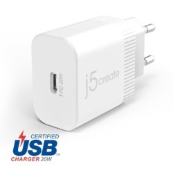 j5create JUP1420-EN Caricatore da parete PD USB-CÂ® a 20 W - UE 20