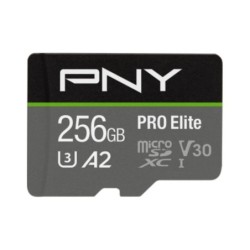 SD-MICRO PNY 256GB Class 10 / UHS-I U3 A1 V30 up to 90MBs Writin