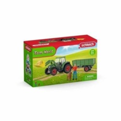 SCHLEICH Farm World Tractor with Trailer Toy Playset 3 to 8 Years M