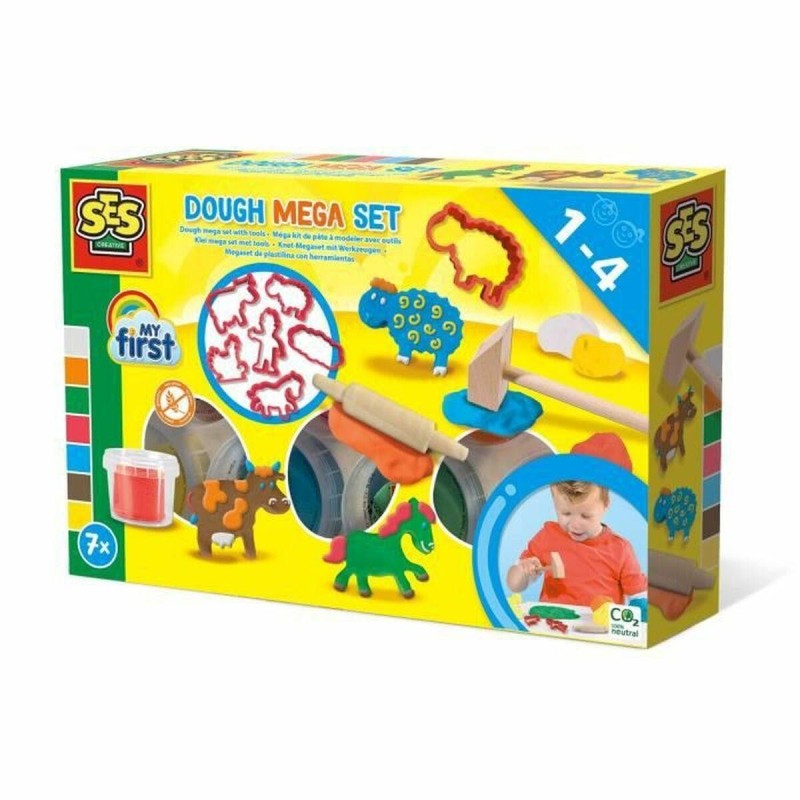 SES CREATIVE My First Modelling Dough Mega Set with Tools, 1 to 4 Yea