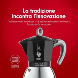 Bialetti moka 0,9 l moka induzione *nera*