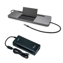 i-tec Metal USB-C Ergonomic 4K 3x Display Docking Station with Power