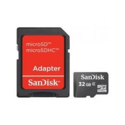 SanDisk microSDHC 32GB Classe 4 (SanDisk MicroSDHC 32GB + SD Adapter)