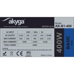 Akyga Basic Series AK-B1-400 Str&Atilde;&cedil;mforsyning 400Watt