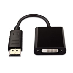 V7 Adaptador negro de vídeo con conector DisplayPort macho a DVI-I h