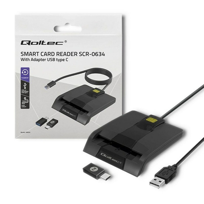 Qoltec SCR-0634 SMART chip card reader