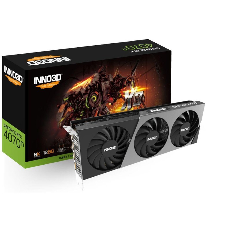 INNO3D VGA GEFORCE RTX 4070 Ti, RTX 4070 TI X3, 12GB GDDR6X, 3xDP/HDMI