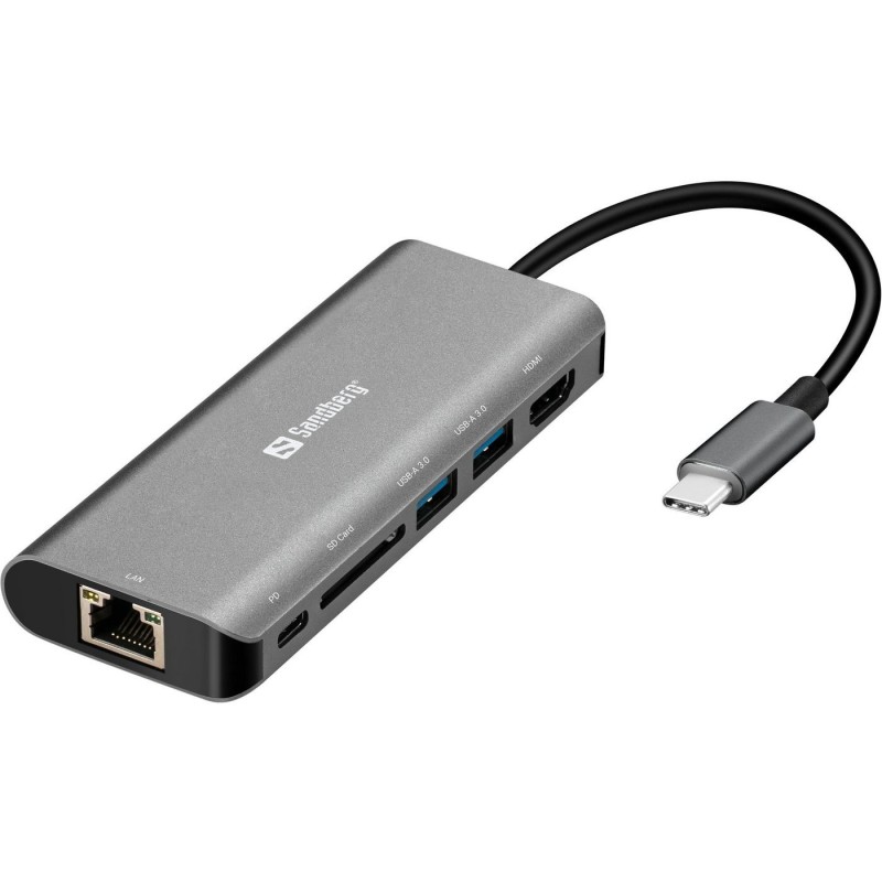 Sandberg USB-C Dock HDMI+LAN+SD+USB61W