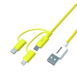 PANTONE 3IN1 CABLE YELLOW1 1.2 MT